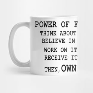 Power of Faith Illustration on White Background Mug